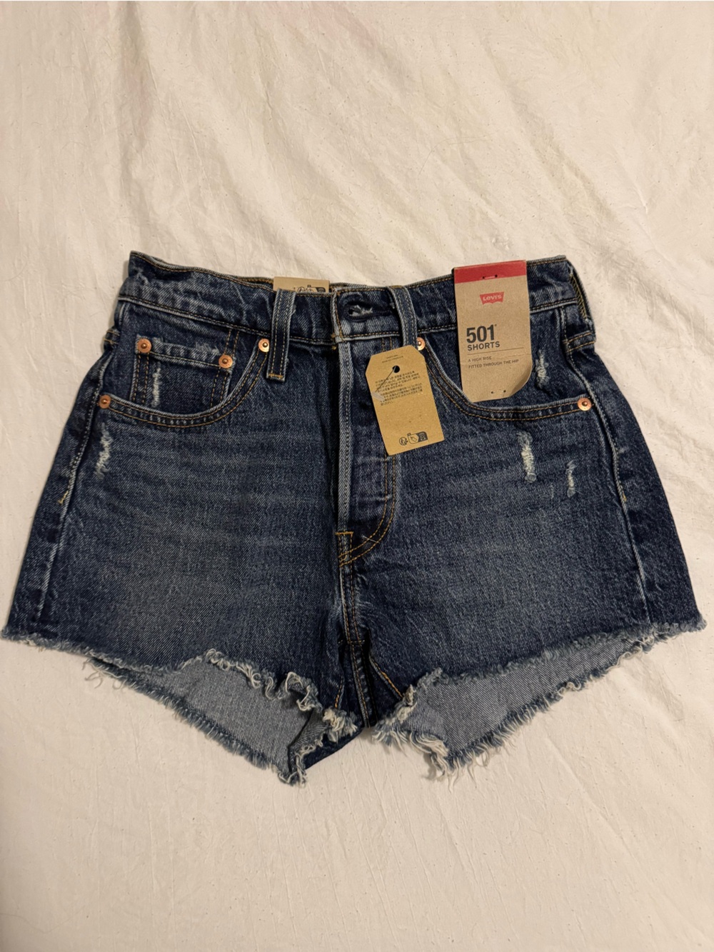Wrangler Women's Cutoff Denim Shorts - Dark Blue